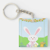Porte-clés Illustration du lapin de Pâques (Devant)