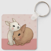 Porte-clés Illustration du lapin mignon (Dos)