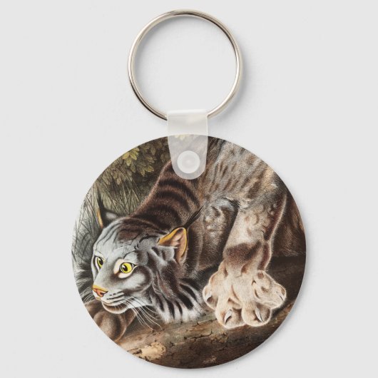 Porte-clés Illustration du Lynx du Canada (Lynx Canadensis) (Recto)