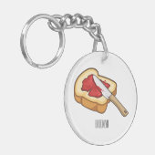 Porte-clés Illustration du pain et de la confiture (Devant gauche)