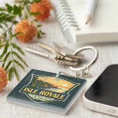 Porte-clés Illustration du parc national de l'Isle Royale Bad (Devant Droit)