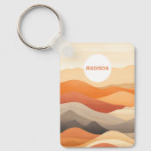 Porte-clés Illustration du paysage Abstrait du nom personnali (Recto)