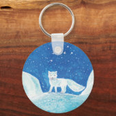 Porte-clés Illustration du Petit Renard arctique (Vulpes lago (Recto)