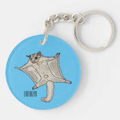 Porte-clés Illustration du planeur à sucre (Dos)