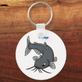 Porte-clés Illustration du poisson-chat mignon (Recto)