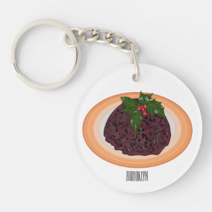 Porte-clés Illustration du pudding de Noël