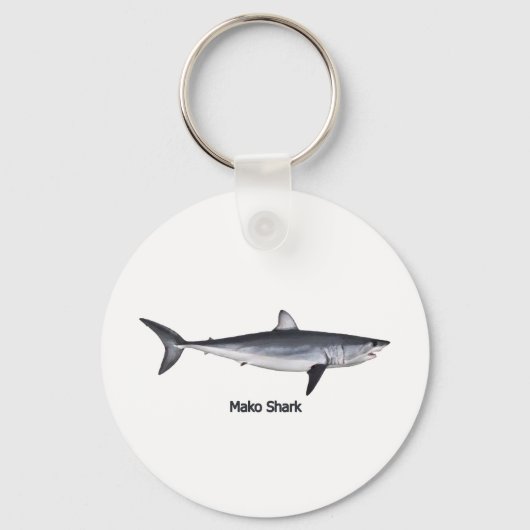 Porte-clés Illustration du requin Mako Shortfin (Recto)