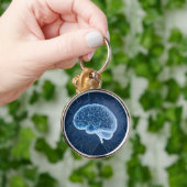 Porte-clés Illustration du réseau cérébral - Réseau neuronal (Main)