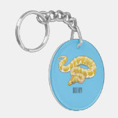 Porte-clés Illustration du serpent python birman (Devant gauche)