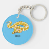 Porte-clés Illustration du serpent python birman (Dos)