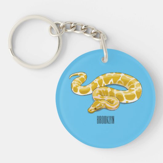 Porte-clés Illustration du serpent python birman (Devant)