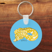 Porte-clés Illustration du serpent python birman (Recto)