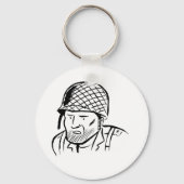 Porte-clés Illustration du soldat américain (Verso)