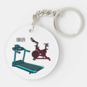 Porte-clés Illustration du tapis roulant et de la bande dessi (Dos)