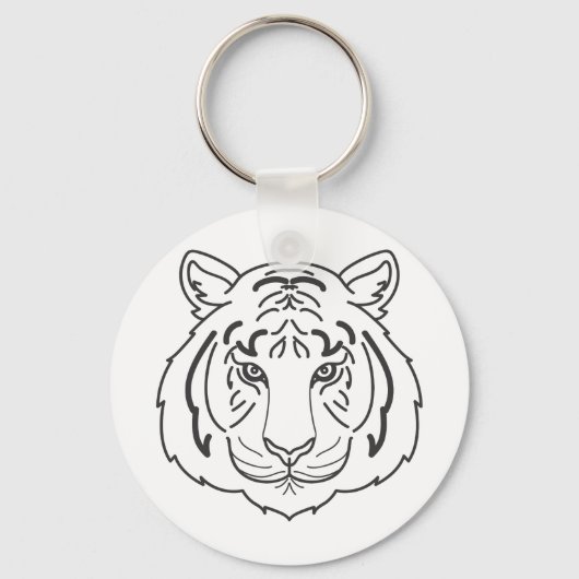 Porte-clés Illustration du tigre (Recto)