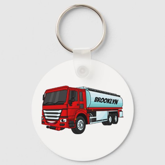 Porte-clés Illustration du transport de carburant par camion- (Recto)