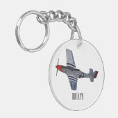 Porte-clés Illustration d'un avion de chasse-bombardier (Devant gauche)