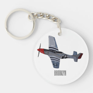 Porte-clés Illustration d'un avion de chasse-bombardier