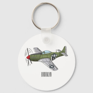Porte-clés Illustration d'un avion militaire