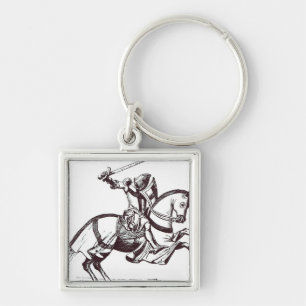 Porte-clés Illustration d'un chevalier Templar