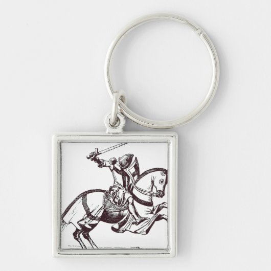 Porte-clés Illustration d'un chevalier Templar (Devant)