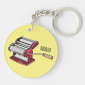 Porte-clés Illustration d'un fabricant de pâtes alimentaires (Dos)