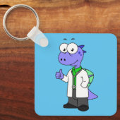 Porte-clés Illustration D'Un Médecin Spinosaure. (Recto)