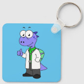 Porte-clés Illustration D'Un Médecin Spinosaure. (Dos)