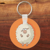 Porte-clés Illustration d'un mouton géant mignon et drôle (Recto)