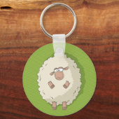 Porte-clés Illustration d'un mouton géant mignon et drôle (Recto)