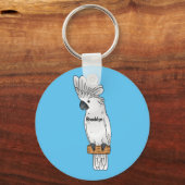 Porte-clés Illustration d'un oiseau de cobaye-parapluie (Recto)