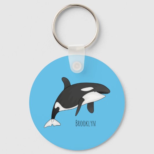 Porte-clés Illustration d'une baleine tueuse (Recto)