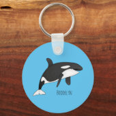 Porte-clés Illustration d'une baleine tueuse (Recto)
