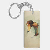Porte-clés Illustration fantaisiste de teckel mignon (Devant gauche)