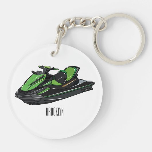 Porte-clés Illustration Jet ski (Dos)