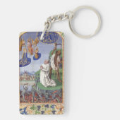 Porte-clés Illustration médiévale de saint Bernard de Clairva (Dos)