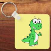 Porte-clés Illustration Mignonne Du Tyrannosaurus Rex. 2 (Recto)