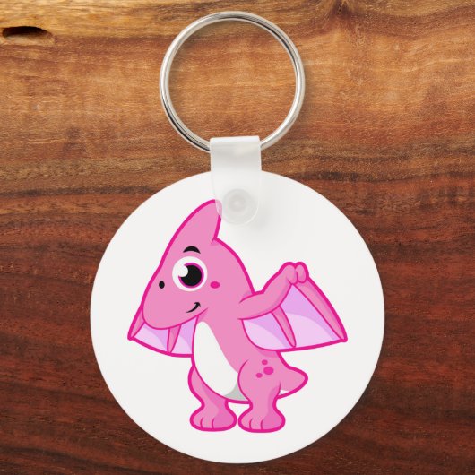 Porte-clés Illustration Mignonne D'Un Pterodactyl. (Verso)