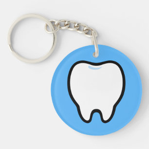 Porte-clés Illustration minimale d'une dent mignonne
