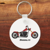 Porte-clés Illustration motocyclette de style hélicoïdal (Recto)