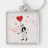 Porte-clés Illustration romantique d'un couple (Devant)