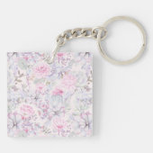 Porte-clés Illustration rose florale Succulent Motif d'été (Dos)