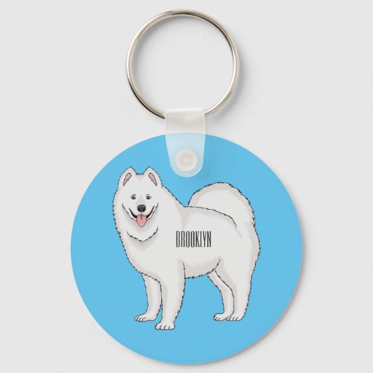 Porte-clés Illustration Samoyed dog (Recto)