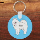 Porte-clés Illustration Samoyed dog (Recto)