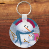 Porte-clés Illustration SnowMomma Et SnowGirl (Recto)