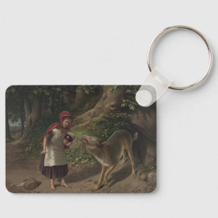 Porte-clés Illustration vintage du conte de fée du Petit Chap