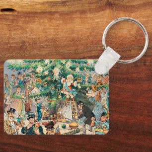 Porte-clés Illustration vintage L'Arbre de Noël de Puck, 1902