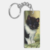 Porte-clés Illustration vintage Tuxedo Kitten (Devant gauche)