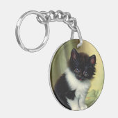 Porte-clés Illustration vintage Tuxedo Kitten (Devant gauche)