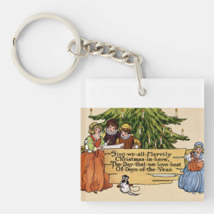 Porte-clés Illustration vintage victorienne de chanteurs de N
